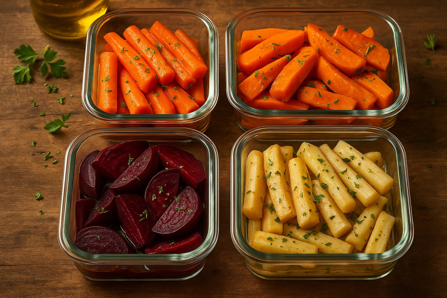 ירקות שורש סו-וויד צבעוניים ל-Meal Prep